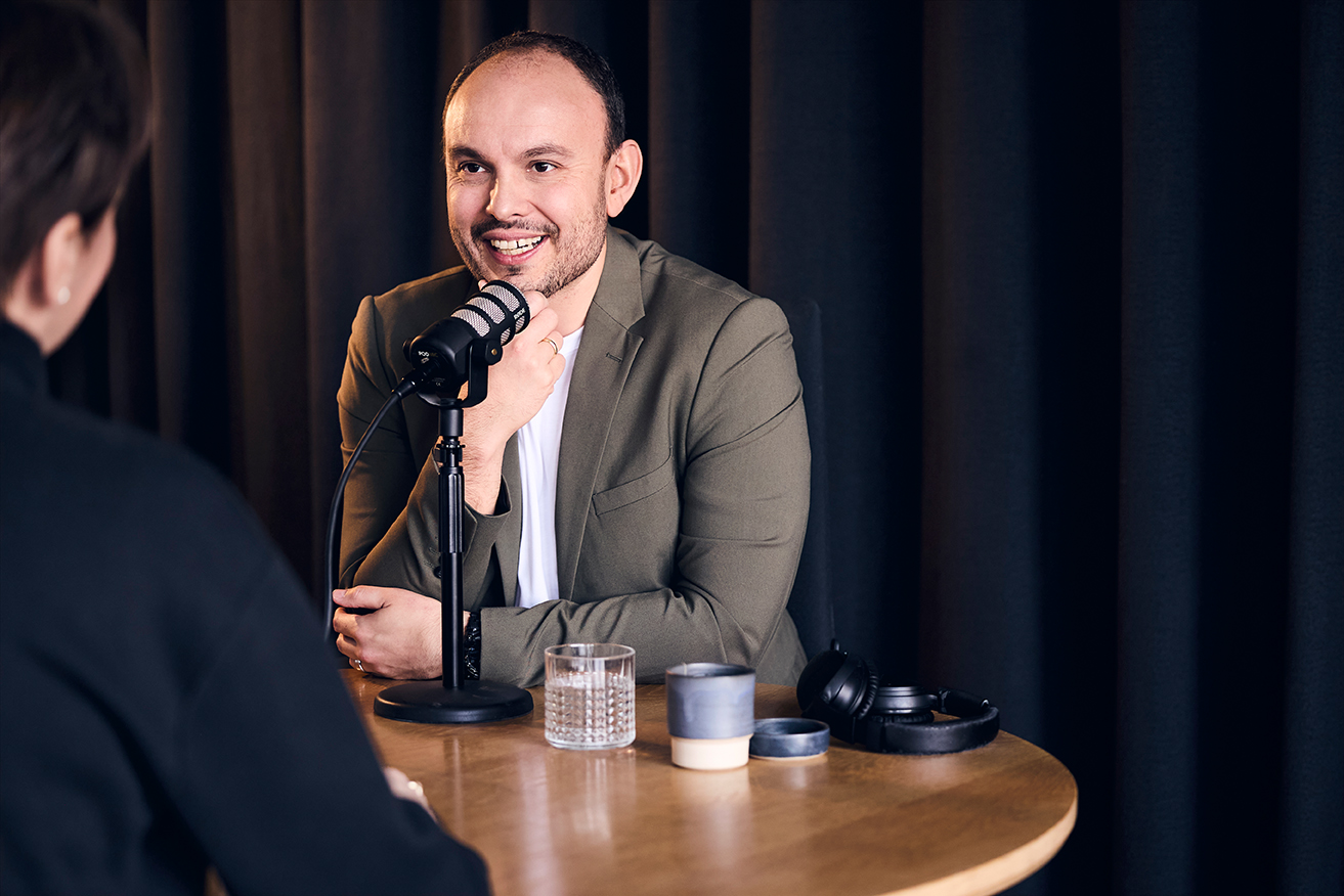 Bjørn Vestergaard i podcast-studiet
